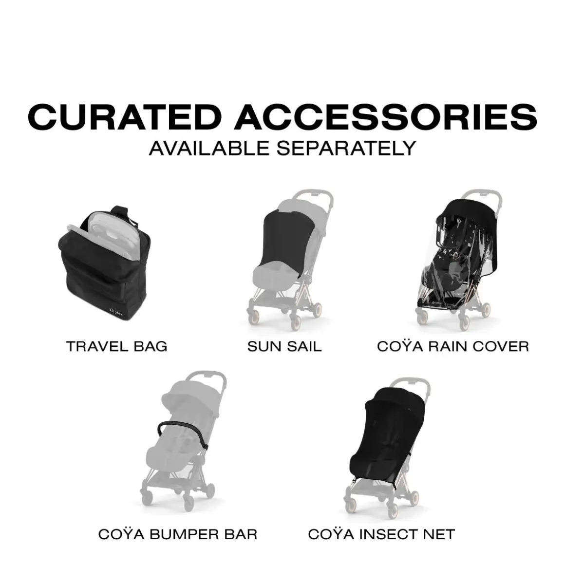 Cybex Coya Stroller (2026) - Style Collection - Matte Black Frame / Sepia Black Lux Seat