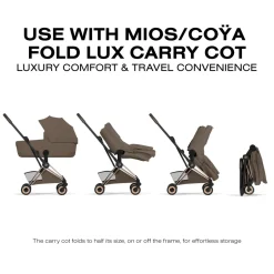 Cybex Coya Stroller (2026) - Style Collection - Rose Gold Frame / Coconut Brown Lux Seat