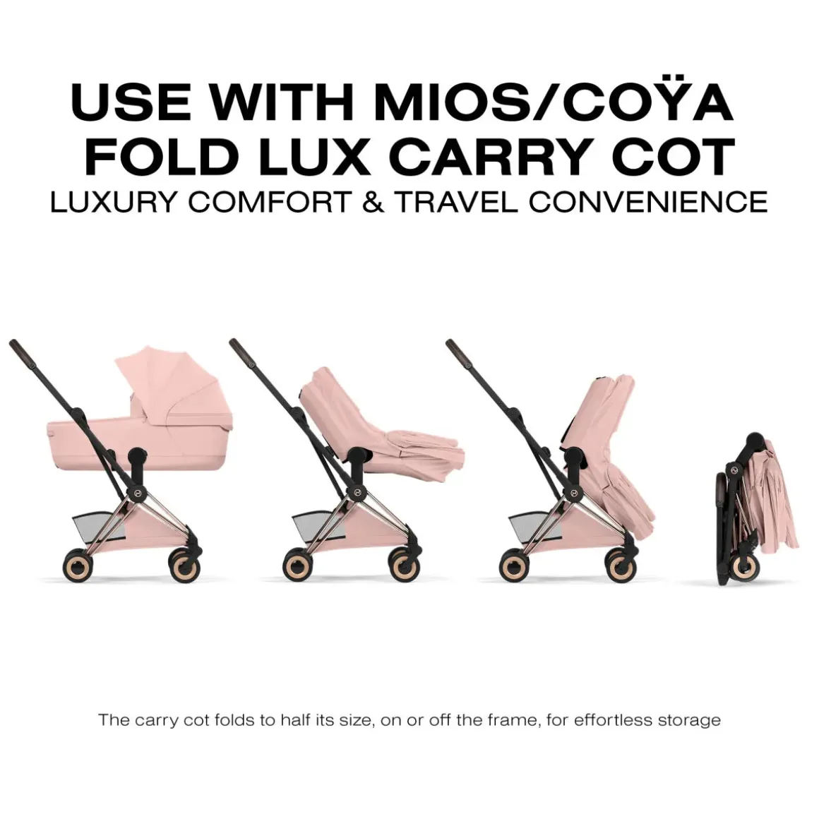 Cybex Coya Stroller (2026) - Style Collection - Rose Gold Frame / Peach Pink Lux Seat