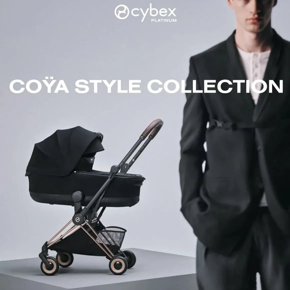Cybex Coya Stroller (2026) - Style Collection - Rose Gold Frame / Peach Pink Lux Seat