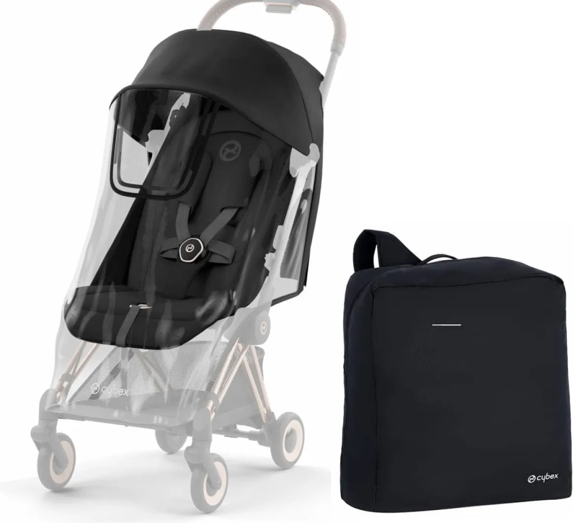 Cybex COYA Travel Accessory Bundle - Travel Bag + Rain Cover