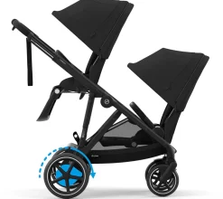 Cybex eGazelle S Electronic Assist Double Stroller Bundle - Taupe Frame / Almond Beige