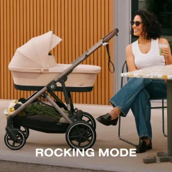 Cybex eGazelle S Electronic Assist Stroller - Black Frame / Almond Beige