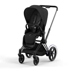 Cybex ePriam 2 Electronic Assist Stroller (One Box) - Matte Black / Sepia Black