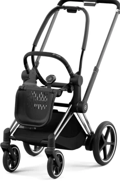 Cybex ePriam 2 Electronic Assist Stroller Frame - Chrome / Black