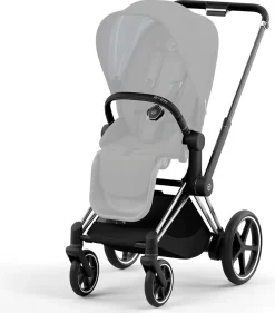 Cybex ePriam 2 Electronic Assist Stroller Frame - Chrome / Black