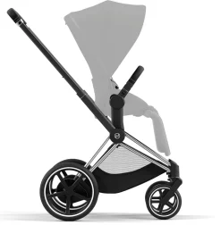 Cybex ePriam 2 Electronic Assist Stroller Frame - Chrome / Black