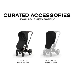 Cybex e-Priam Stroller (2026) - Matte Black Frame / Coconut Brown Lux Seat