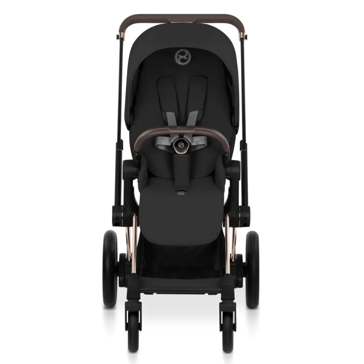 Cybex e-Priam Stroller (2026) - Rose Gold Frame / Sepia Black Lux Seat