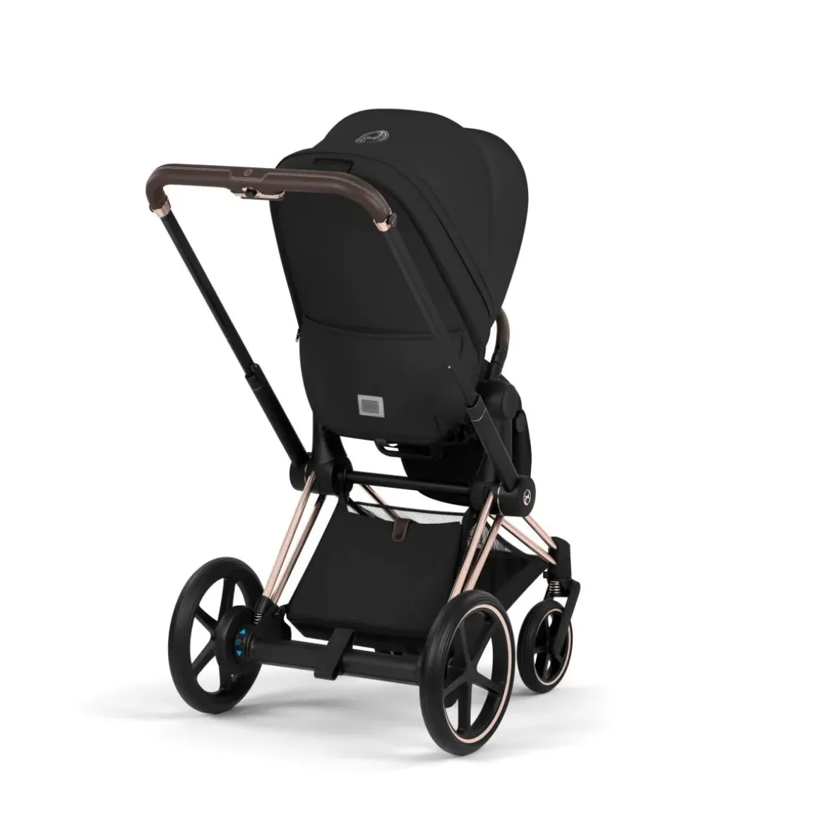 Cybex e-Priam Stroller (2026) - Rose Gold Frame / Sepia Black Lux Seat
