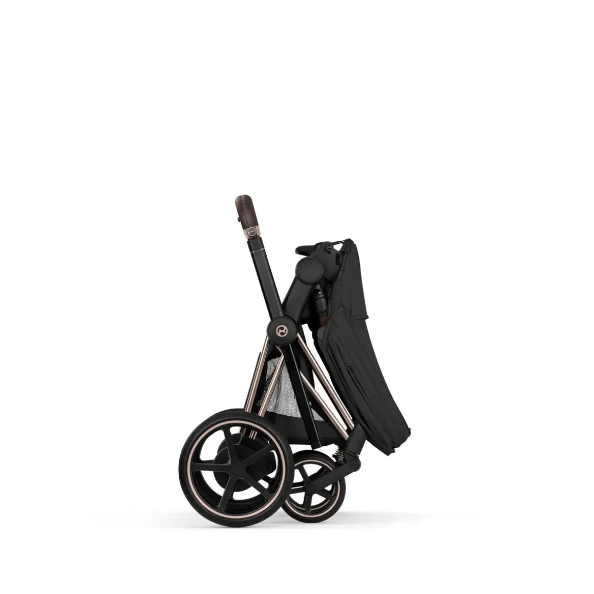 Cybex e-Priam Stroller (2026) - Rose Gold Frame / Sepia Black Lux Seat