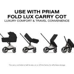Cybex e-Priam Stroller (2026) - Rose Gold Frame / Sepia Black Lux Seat
