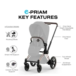 Cybex e-Priam Style Frame (2026) - Rosegold