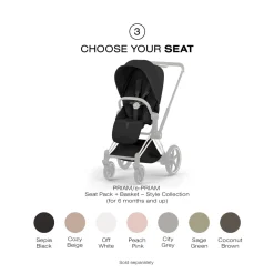 Cybex e-Priam Style Frame (2026) - Rosegold