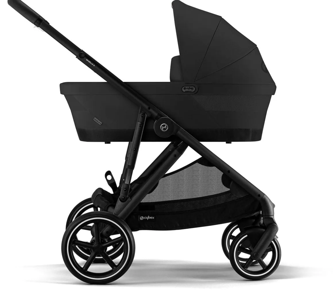 Cybex Gazelle S 2 Double Stroller Bundle - Silver Frame / Ocean Blue