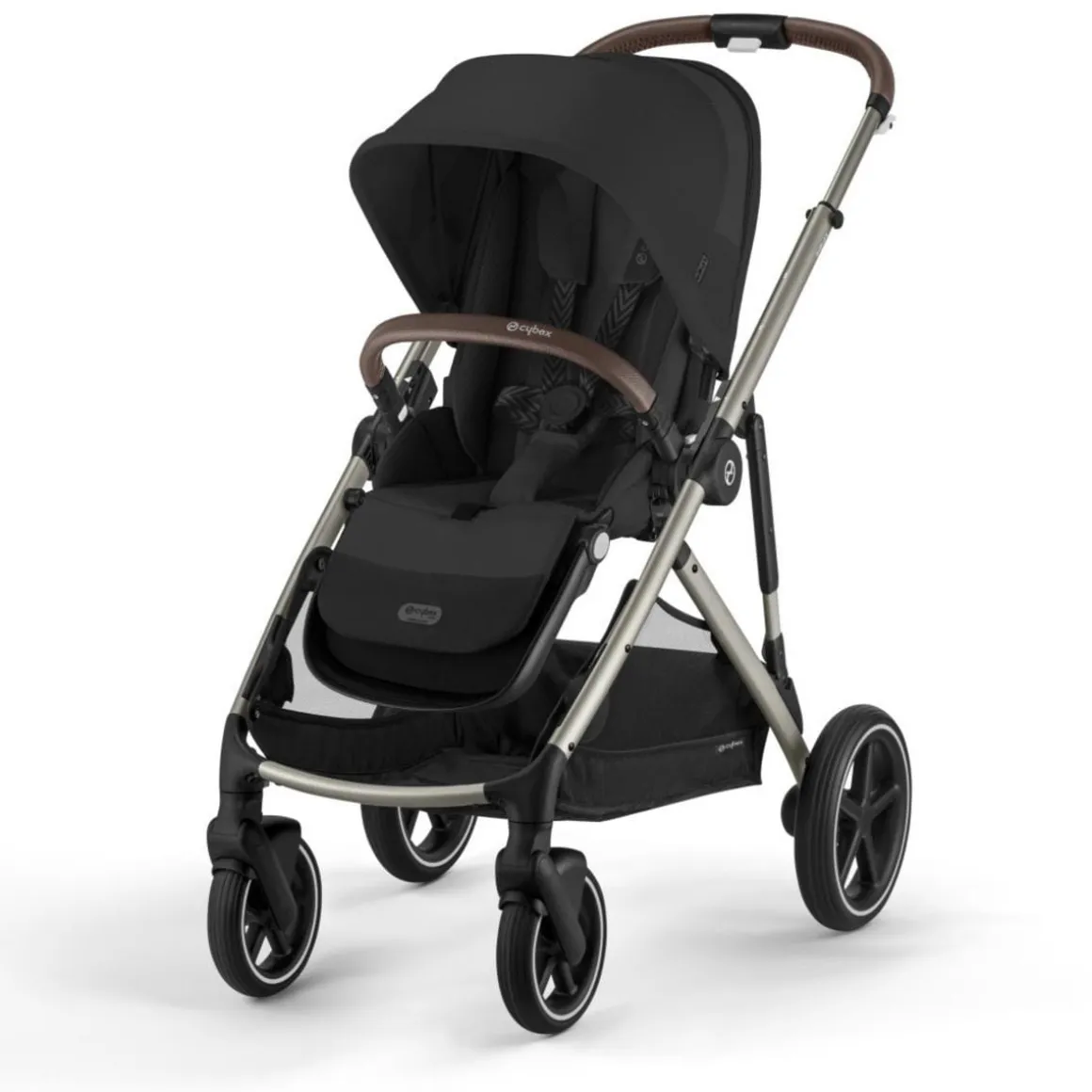 Cybex Gazelle S Single-to-Double Stroller - Taupe Frame / Moon Black