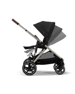 Cybex Gazelle S Single-to-Double Stroller - Taupe Frame / Moon Black
