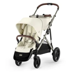 Cybex Gazelle S Single-to-Double Stroller - Taupe Frame / Seashell Beige