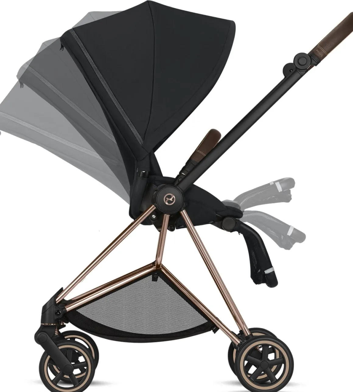 Cybex Mios 2 Complete Stroller - Chrome/Brown/Fancy Pink