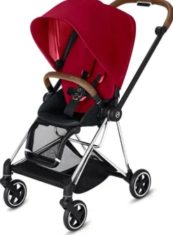 Cybex Mios 2 Complete Stroller - Chrome/Brown/True Red