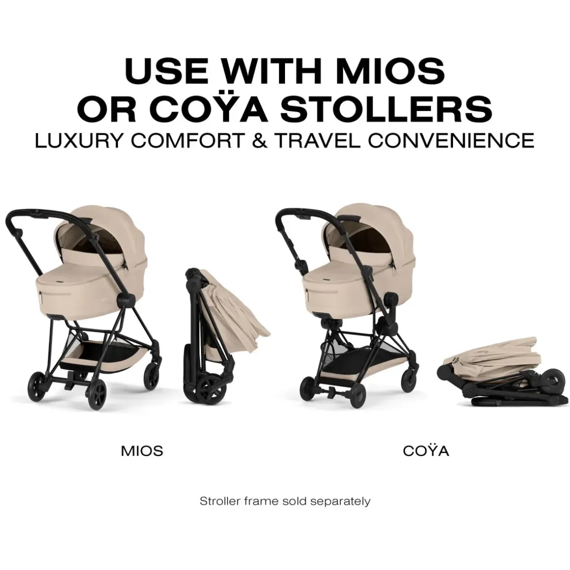 Cybex Mios / Coya Fold Lux Carry Cot (2026) - Cozy Beige
