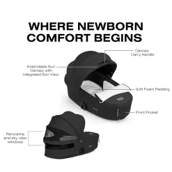 Cybex Mios / Coya Fold Lux Carry Cot (2026) - Sepia Black