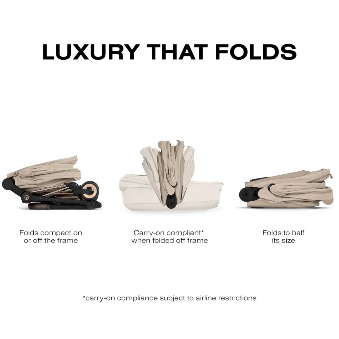 Cybex Mios / Coya Fold Lux Carry Cot (2026) - Style Collection - Cozy Beige