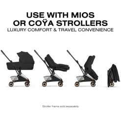 Cybex Mios / Coya Fold Lux Carry Cot (2026) - Style Collection - Sepia Black