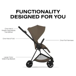 Cybex Mios Stroller (2026) - Matte Black Frame / Coconut Brown Lux Seat