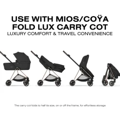Cybex Mios Stroller (2026) - Matte Black Frame / Cozy Beige Lux Seat
