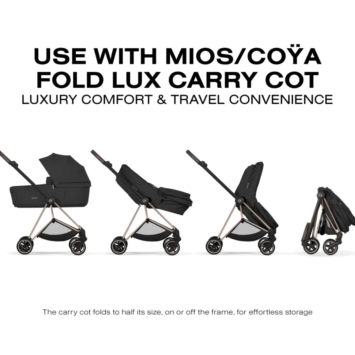 Cybex Mios Stroller (2026) - Rose Gold Frame / Sepia Black Lux Seat