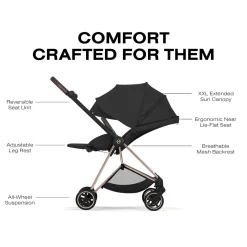 Cybex Mios Stroller (2026) - Rose Gold Frame / Sepia Black Lux Seat