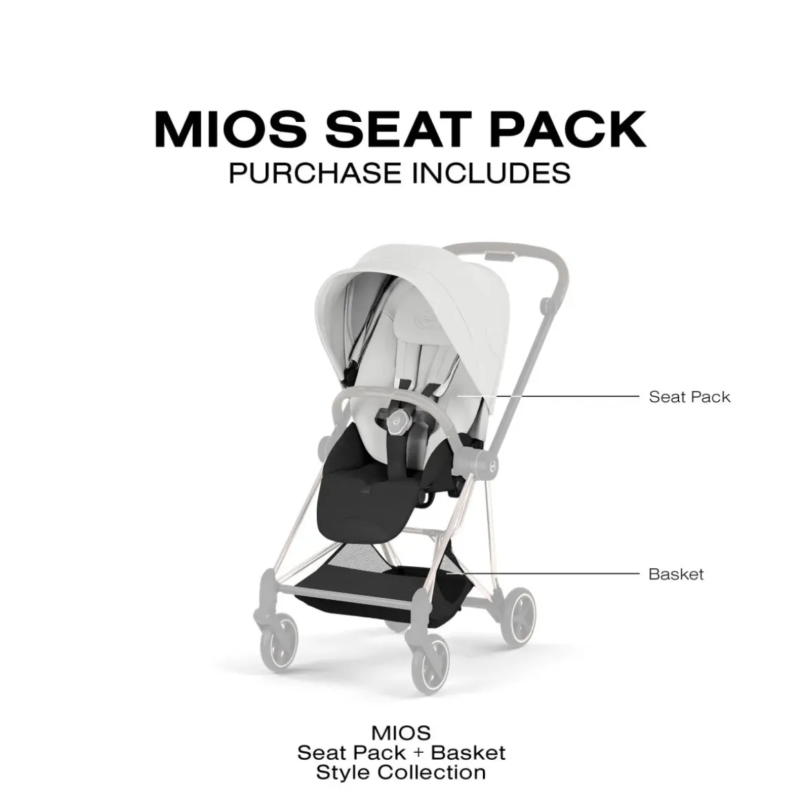 Cybex Mios Style Seat Pack (2026) - Off White