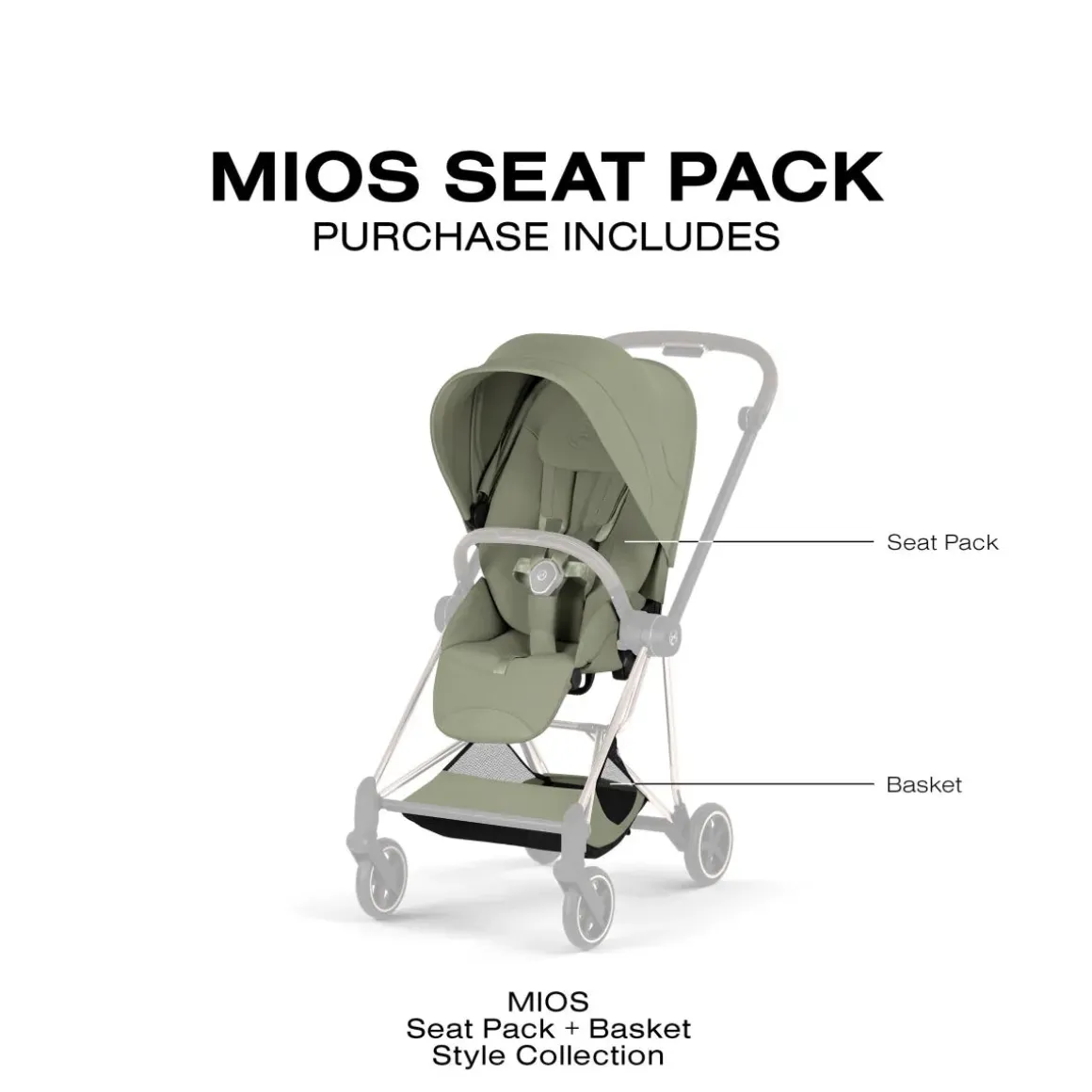 Cybex Mios Style Seat Pack (2026) - Sage Green