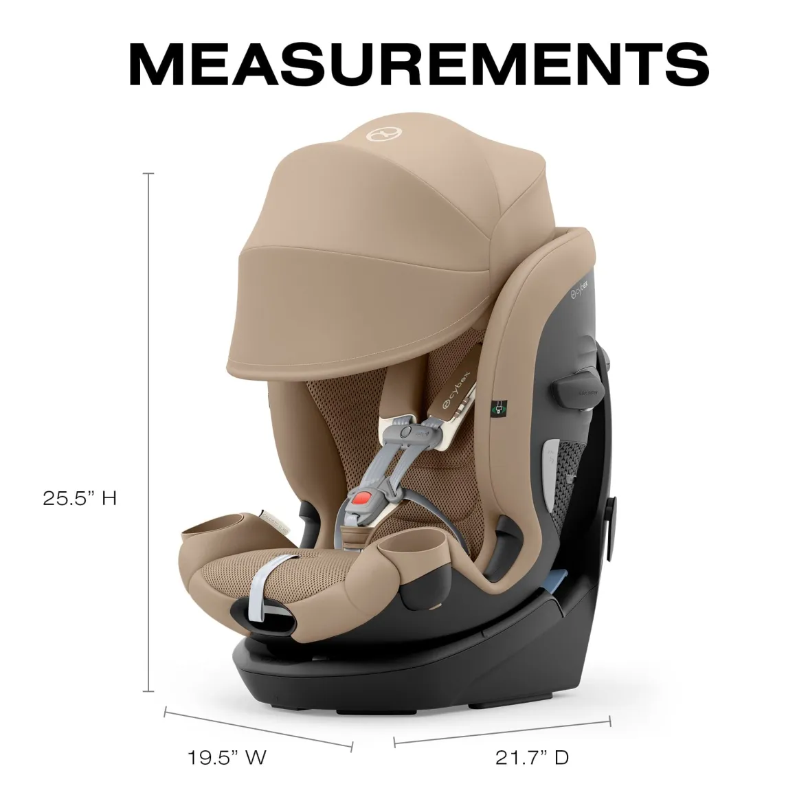 Cybex OPEN BOX Callisto G 360 Rotating All-in-One Convertible Car Seat - Almond Beige