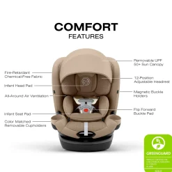 Cybex OPEN BOX Callisto G 360 Rotating All-in-One Convertible Car Seat - Almond Beige