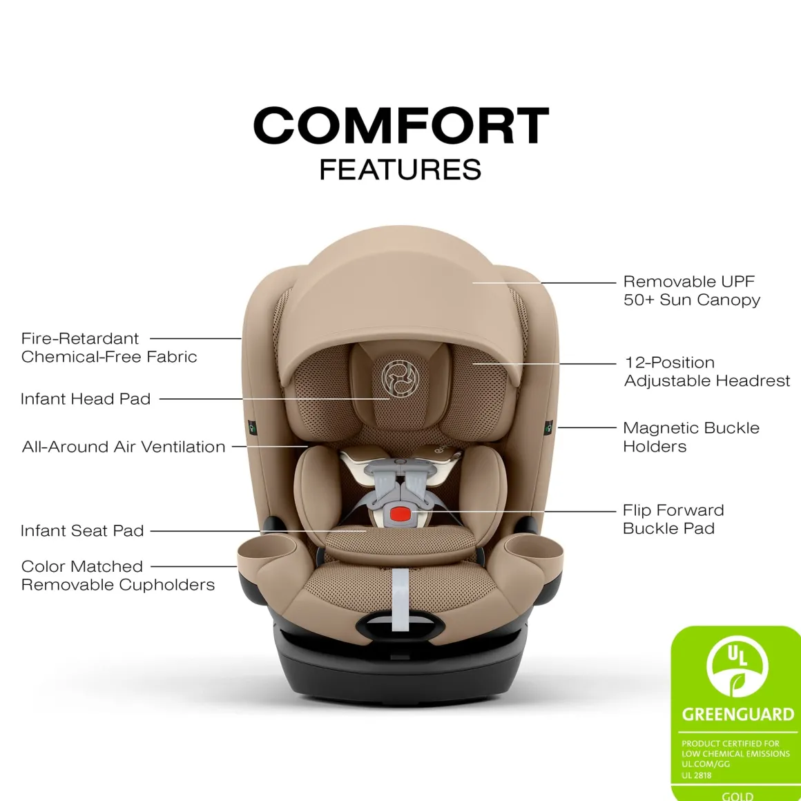 Cybex OPEN BOX Callisto G 360 Rotating All-in-One Convertible Car Seat - Almond Beige