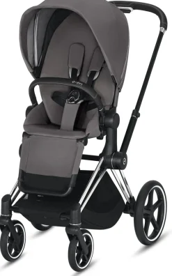 Cybex Priam 3 Complete Stroller - Chrome/Black/Manhattan Grey
