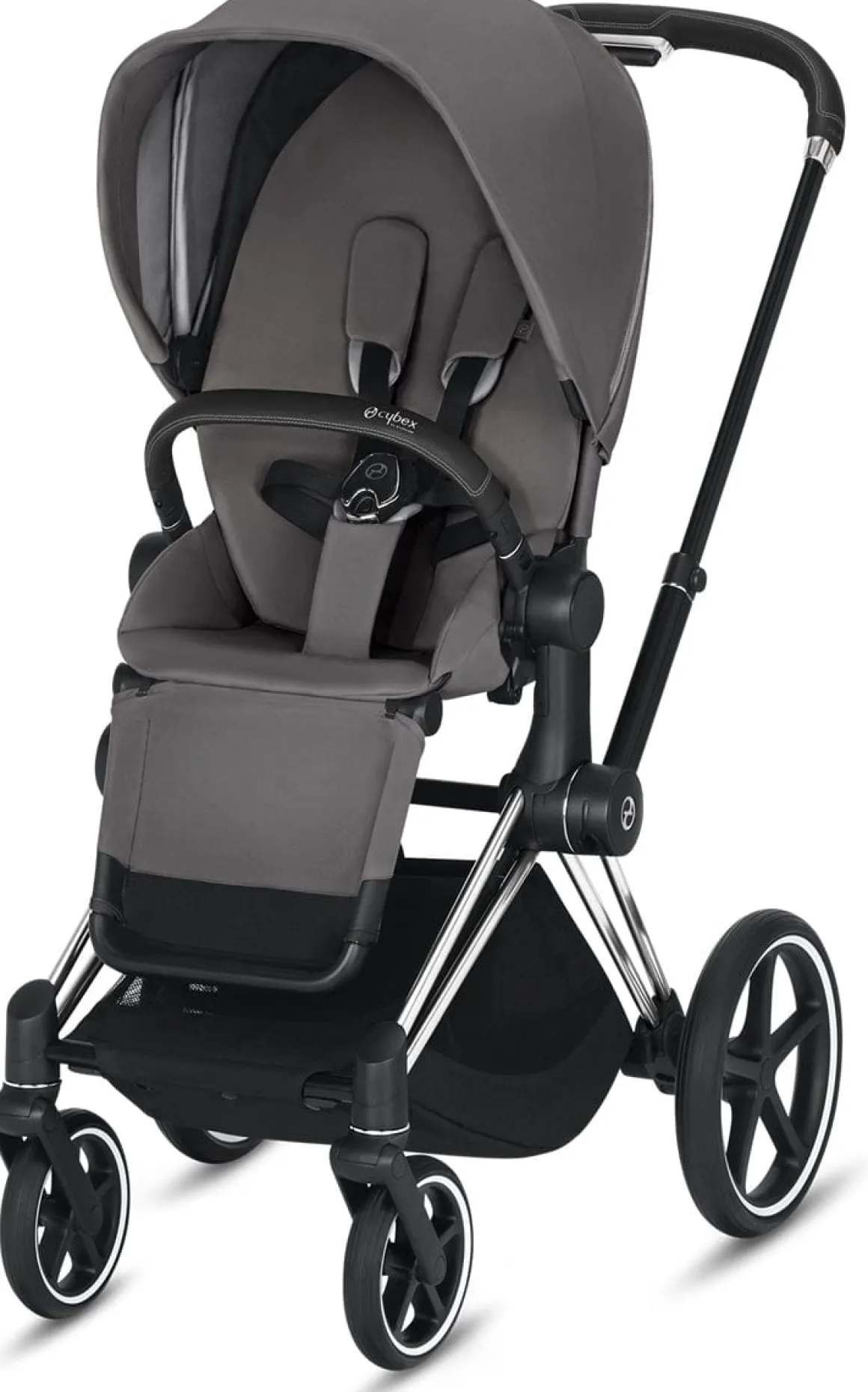 Cybex Priam 3 Complete Stroller - Chrome/Black/Manhattan Grey