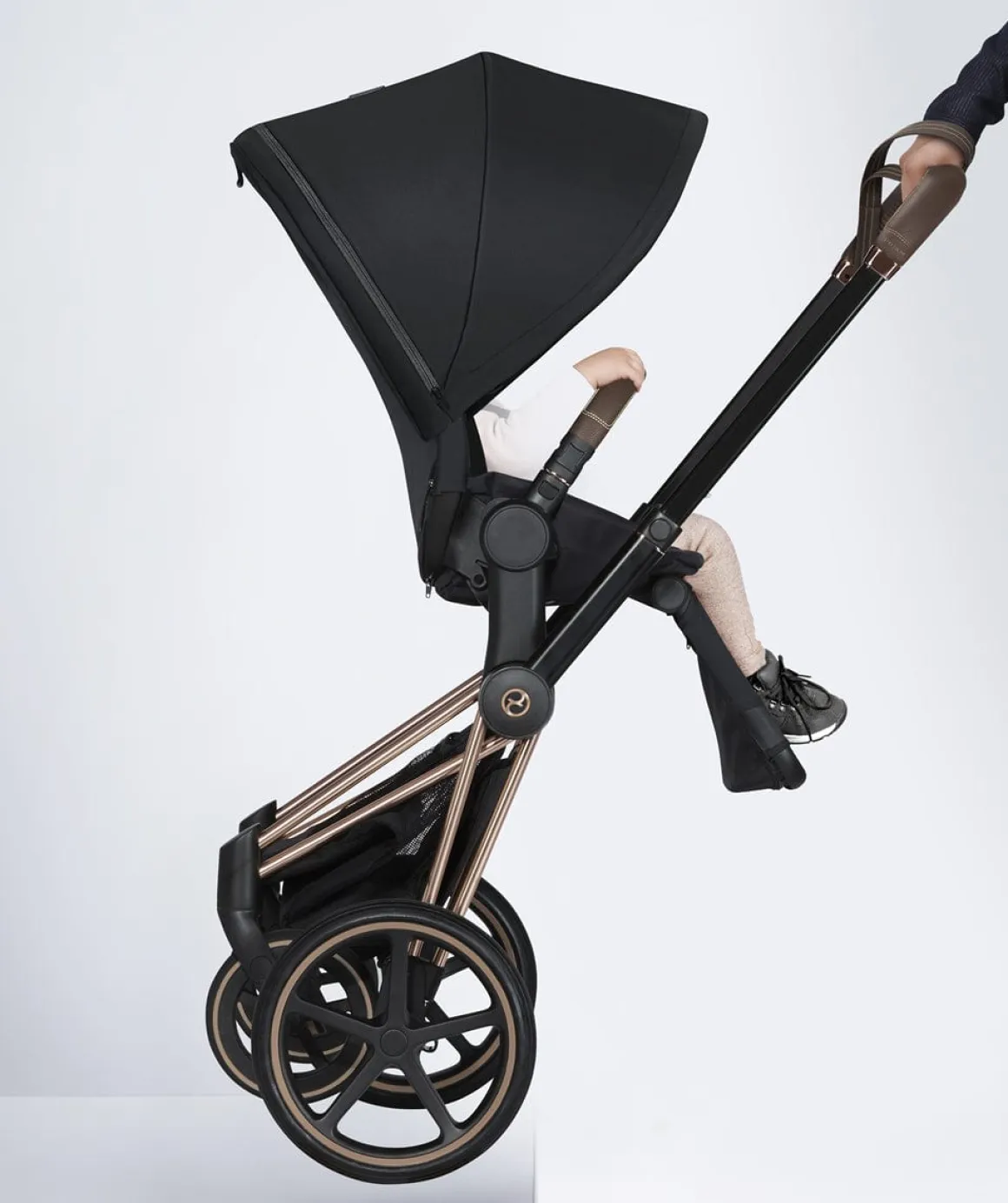 Cybex Priam 3 Complete Stroller - Matte Black/True Red