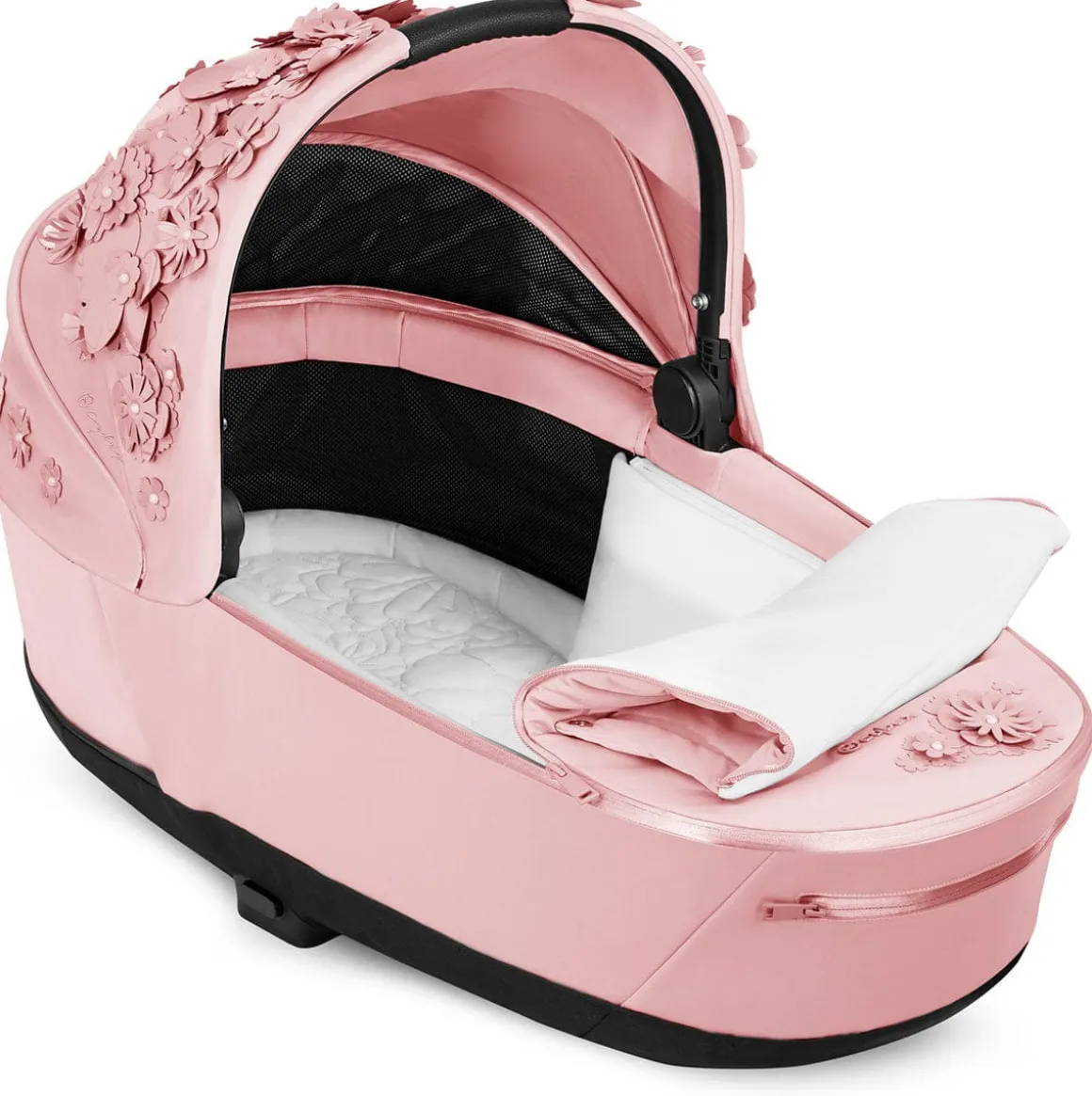 Cybex Priam 4 / ePriam 2 Lux Carry Cot - Simply Flowers Pale Blush