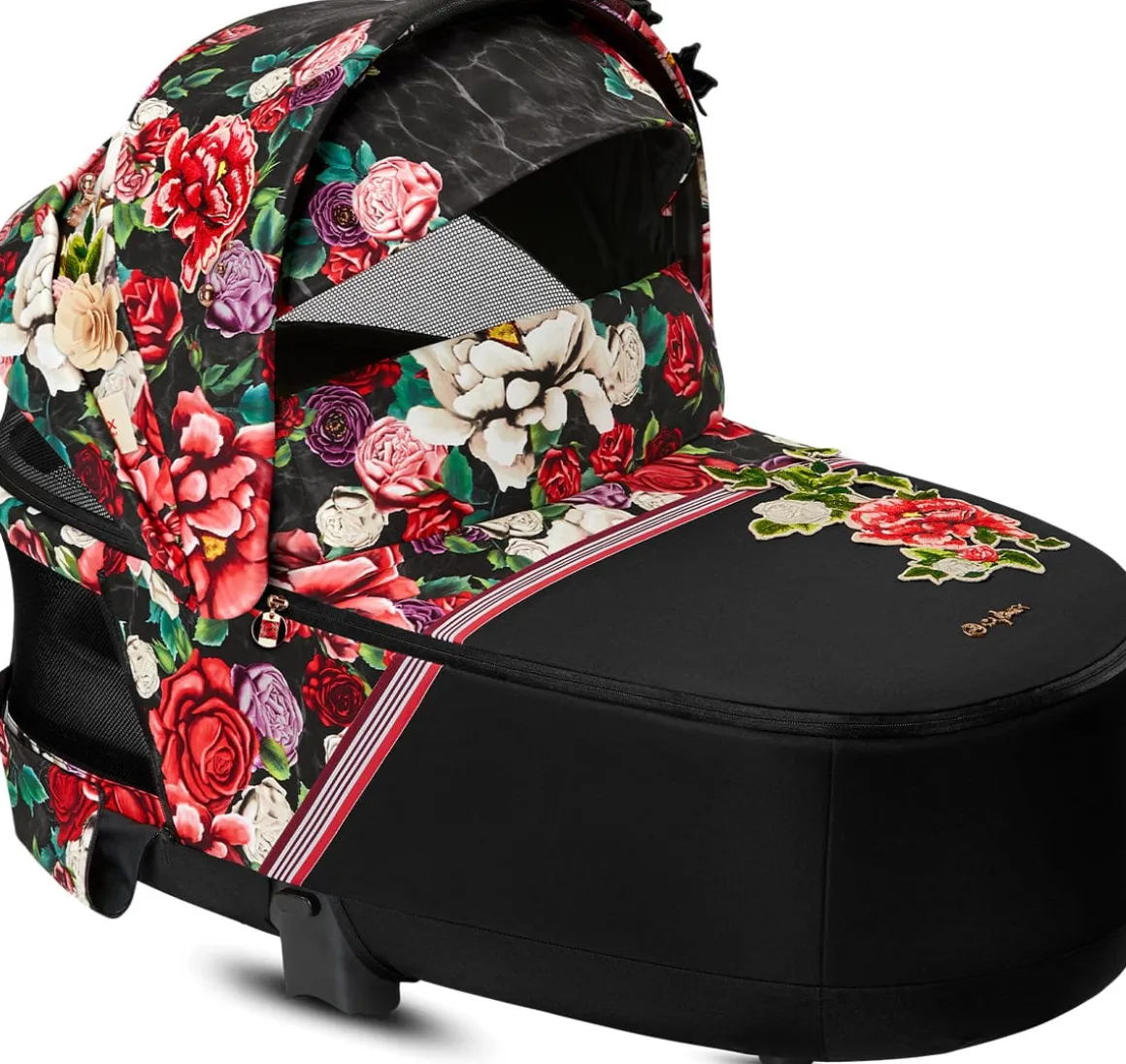 Cybex Priam Lux Carry Cot - Spring Blossom Dark