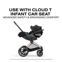 Cybex Priam Stroller (2026) - Matte Black Frame / Coconut Brown Lux Seat