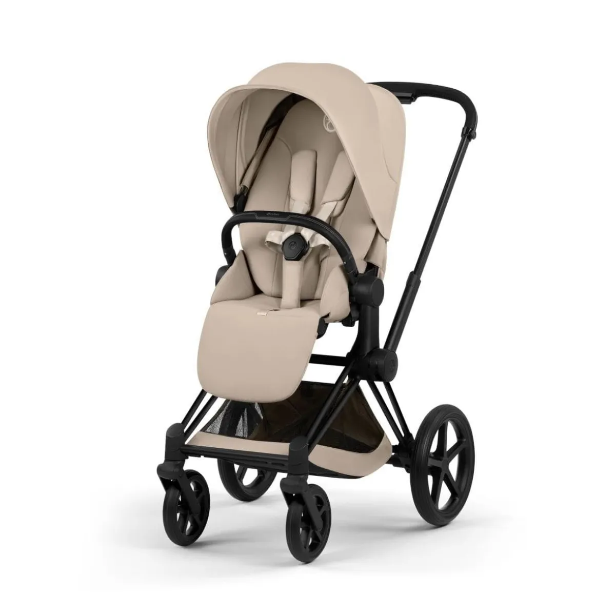 Cybex Priam Stroller (2026) - Matte Black Frame / Cozy Beige Lux Seat