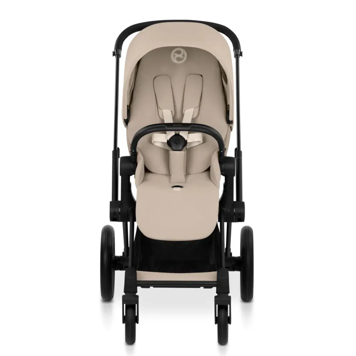 Cybex Priam Stroller (2026) - Matte Black Frame / Cozy Beige Lux Seat