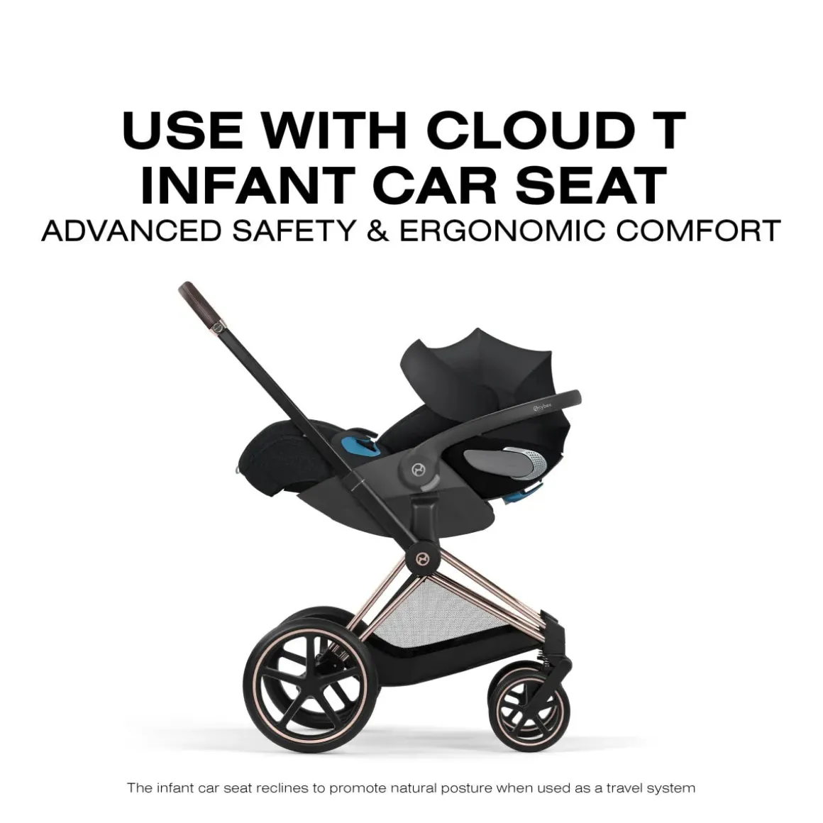 Cybex Priam Stroller (2026) - Matte Black Frame / Cozy Beige Lux Seat