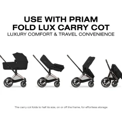 Cybex Priam Stroller (2026) - Matte Black Frame / Cozy Beige Lux Seat