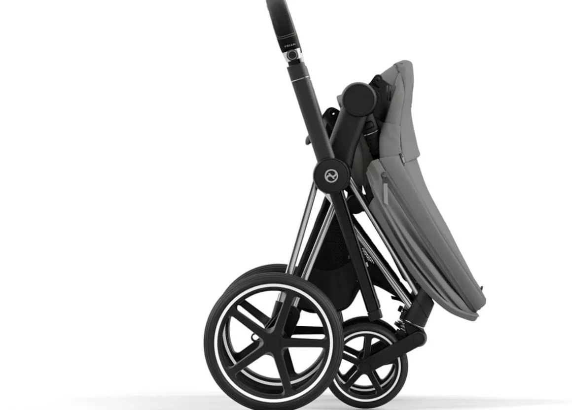 Cybex Priam 4 Stroller (One Box) - Chrome / Black / Soho Grey