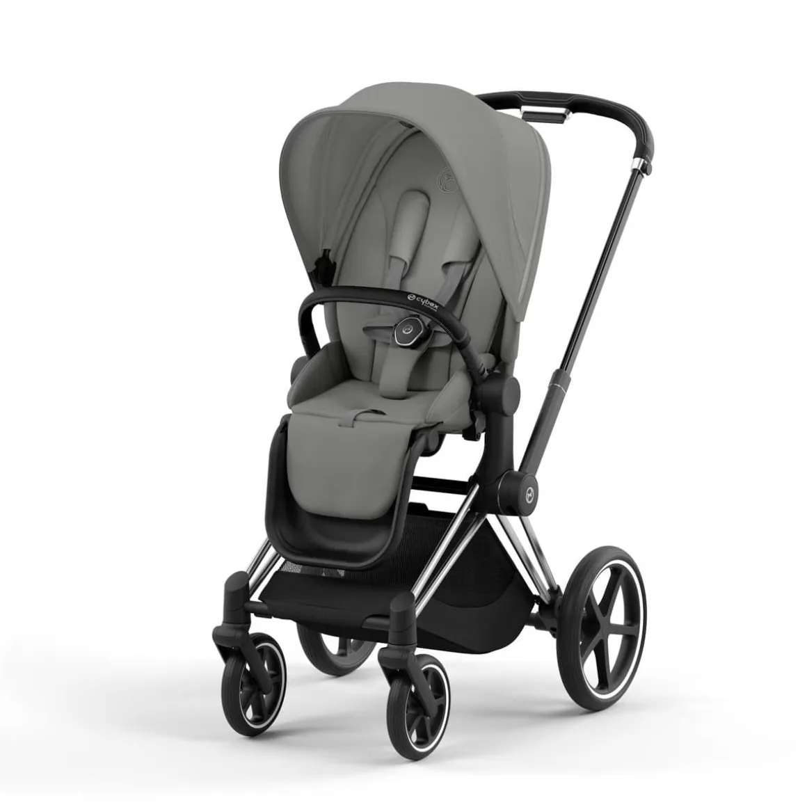 Cybex Priam 4 Stroller (One Box)- Chrome / Black / Mirage Grey