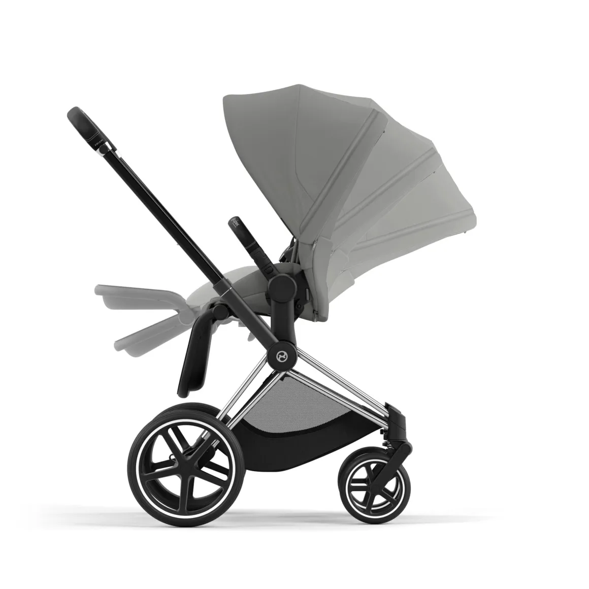 Cybex Priam 4 Stroller (One Box)- Chrome / Black / Mirage Grey